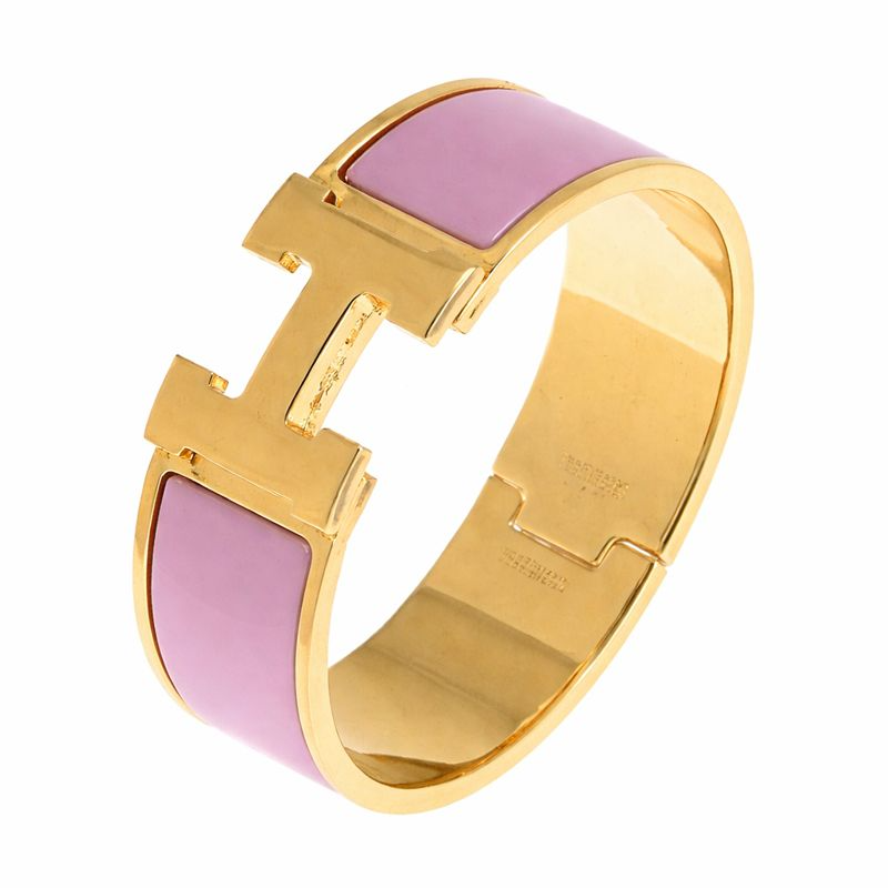 Hermes Pink Gold Clic Clac Wide