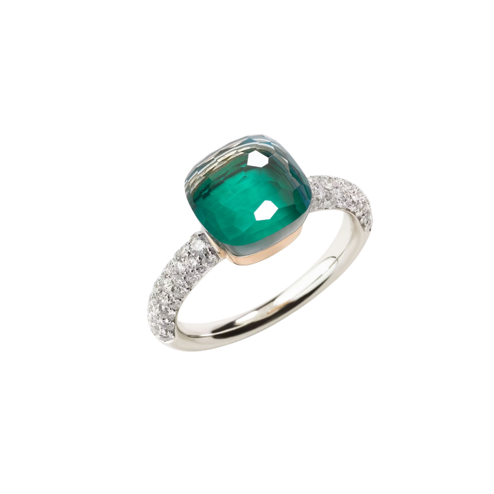 Nudo Classic Ring - Sky Blue Topaz/Agate/Diamonds