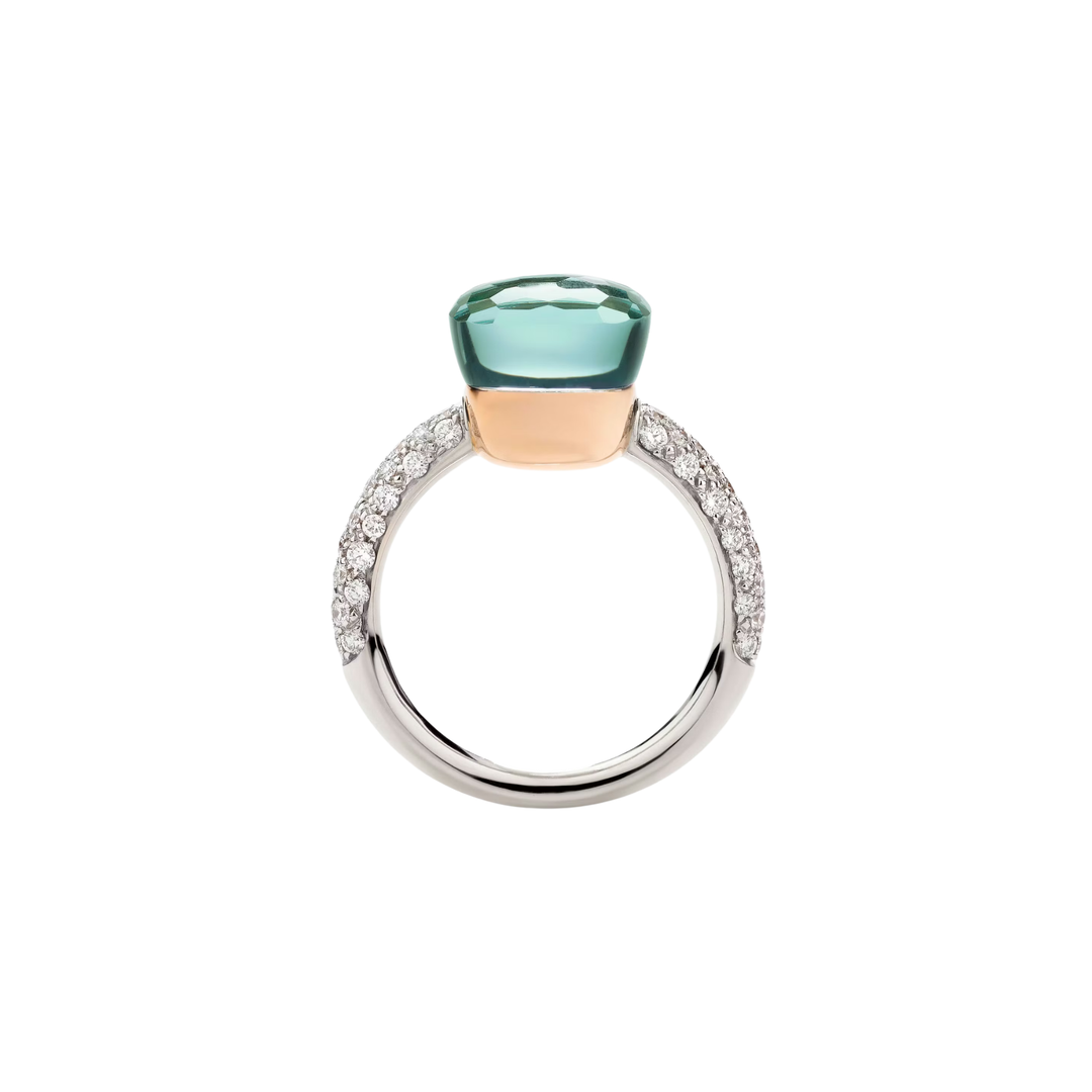 Nudo Classic Ring - Sky Blue Topaz/Agate/Diamonds