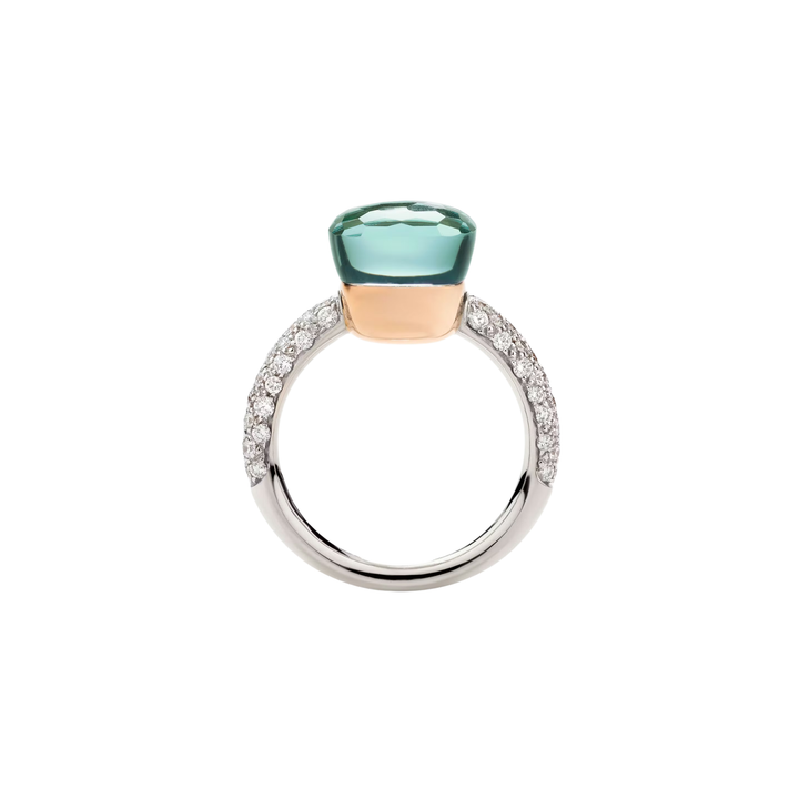 Nudo Classic Ring - Sky Blue Topaz/Agate/Diamonds