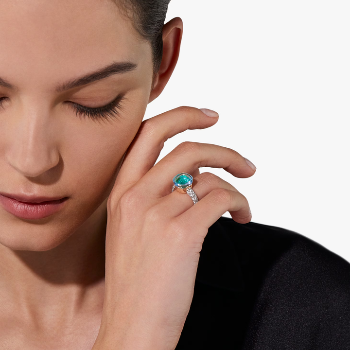 Nudo Classic Ring - Sky Blue Topaz/Agate/Diamonds