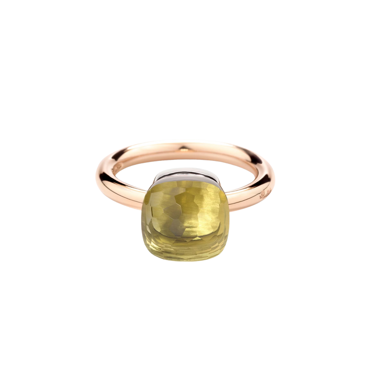 RING NUDO CLASSIC WG RG LEMON QUARTZ