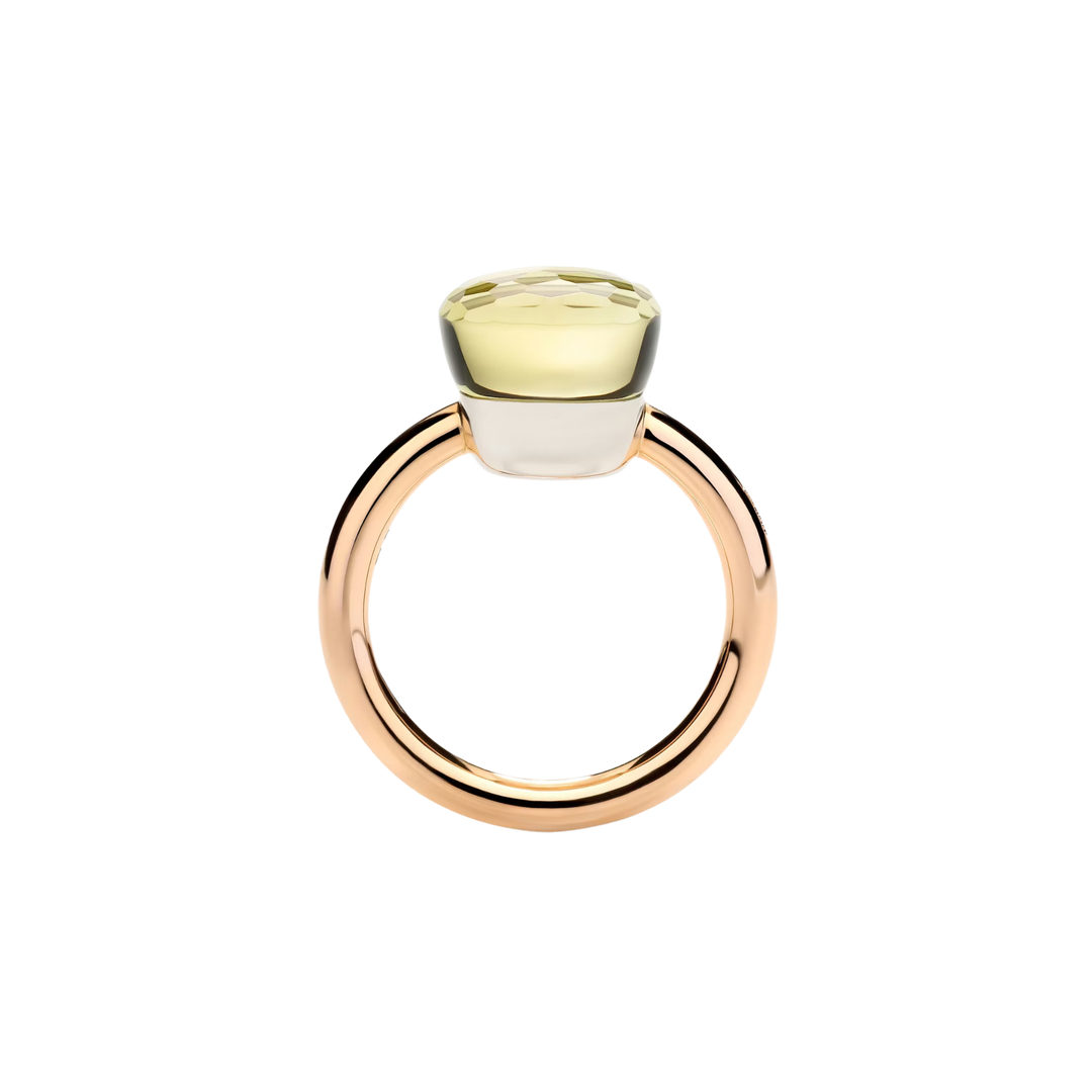 RING NUDO CLASSIC WG RG LEMON QUARTZ