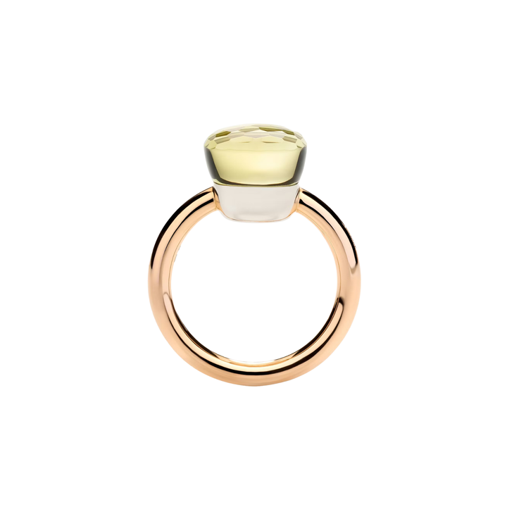 RING NUDO CLASSIC WG RG LEMON QUARTZ