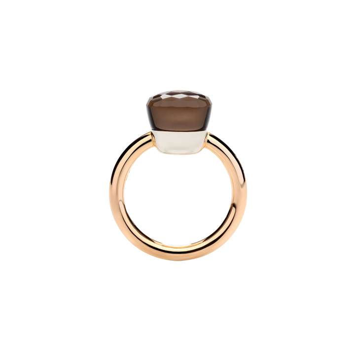 RING NUDO CLASSIC WG RG SMOKY QUARTZ
