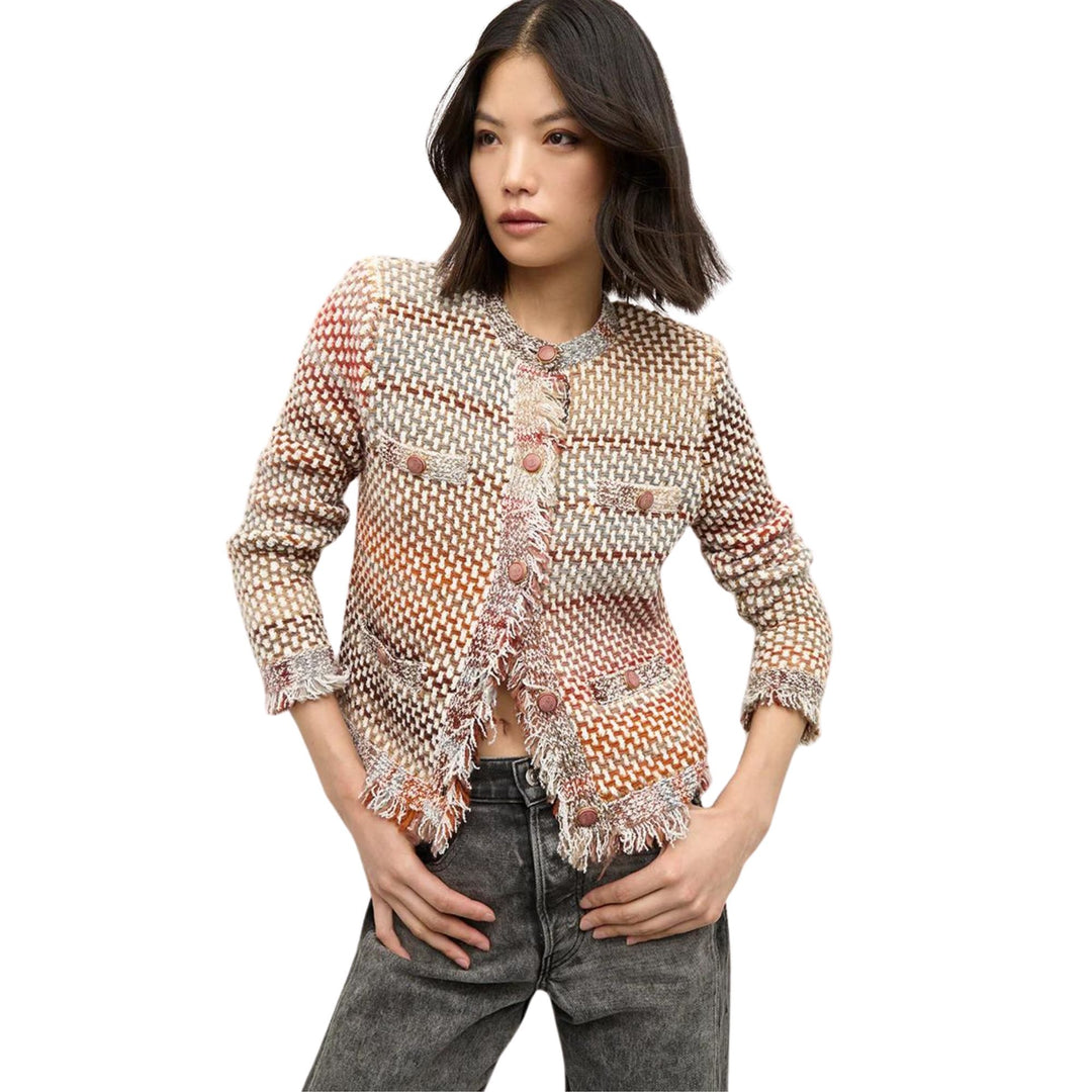 Sariyah Knit Jacket - Red Multi - M