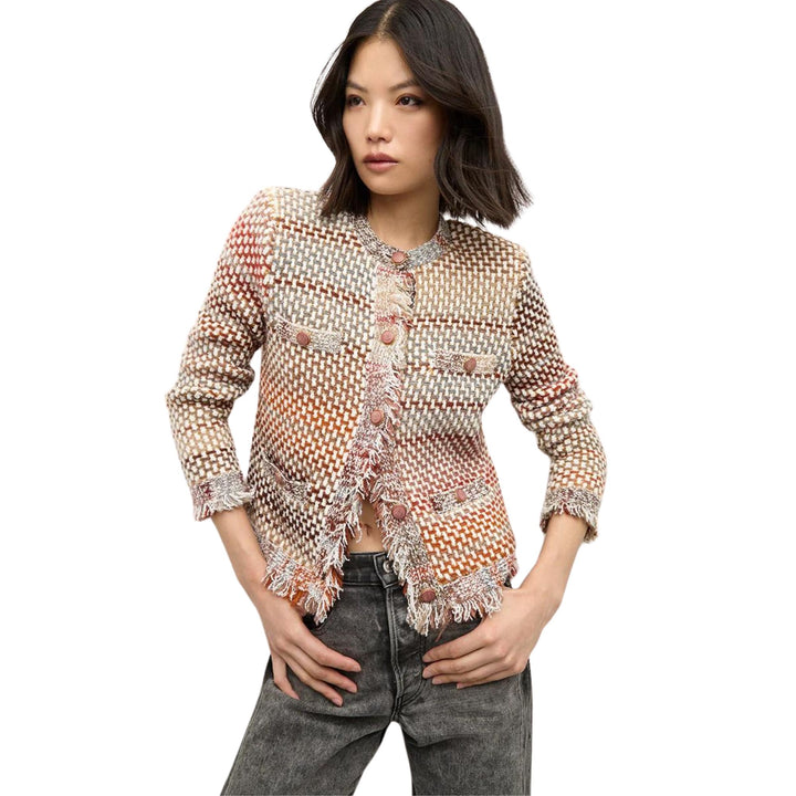Sariyah Knit Jacket - Red Multi - M