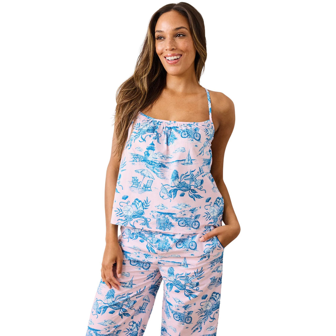 Mermaid Toile Cami Cropped Set