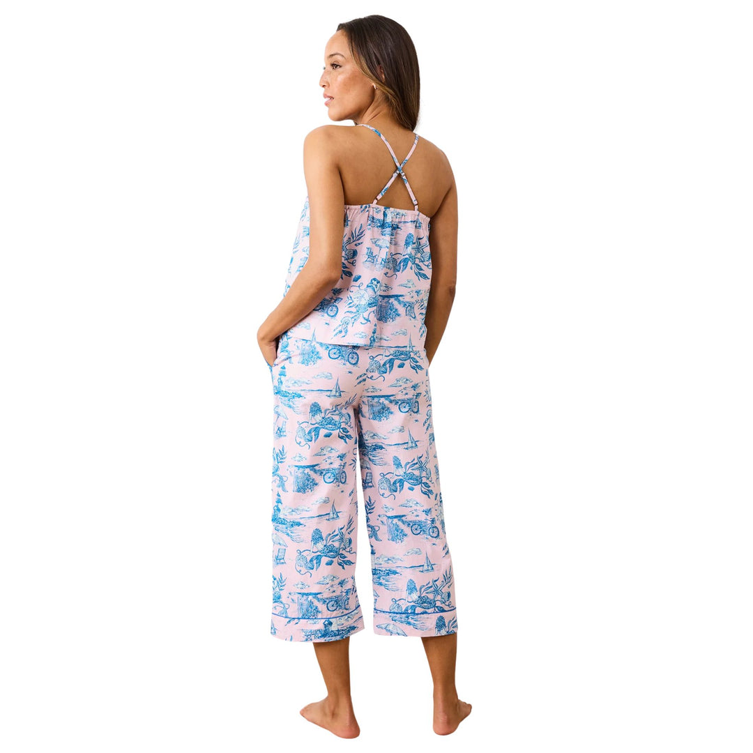 Mermaid Toile Cami Cropped Set