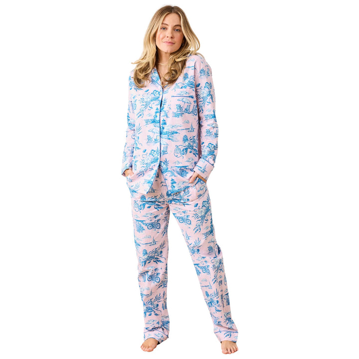 Mermaid Toile Long Pj Set