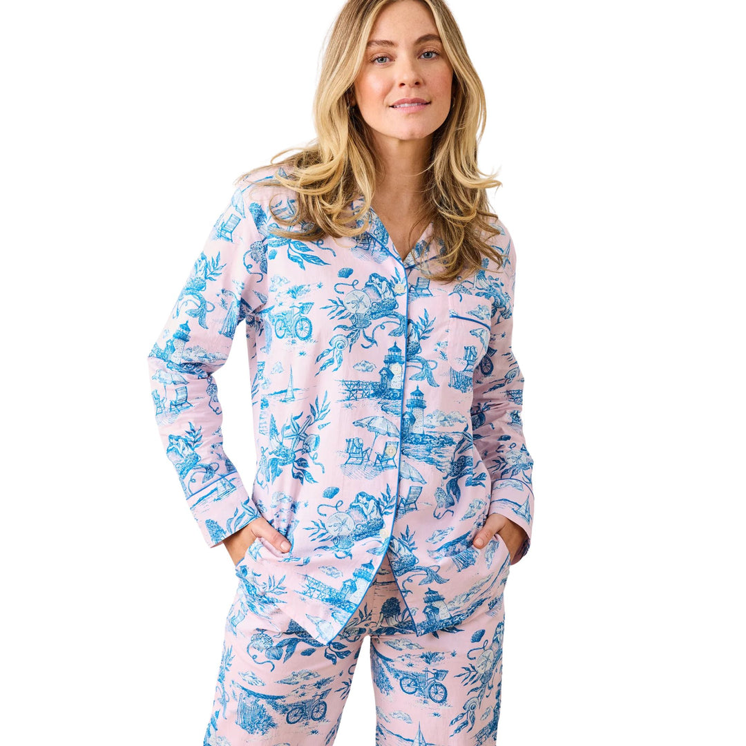 Mermaid Toile Long Pj Set
