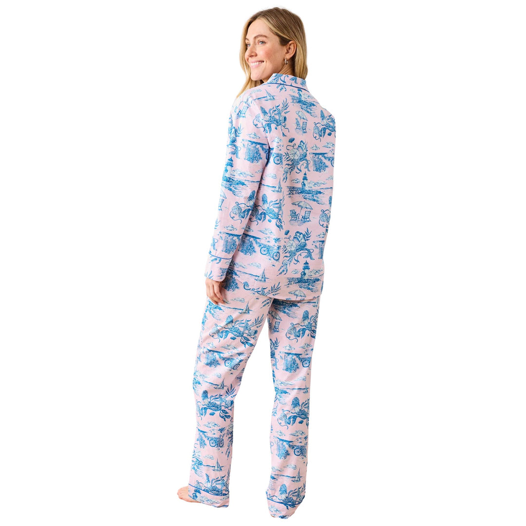 Mermaid Toile Long Pj Set