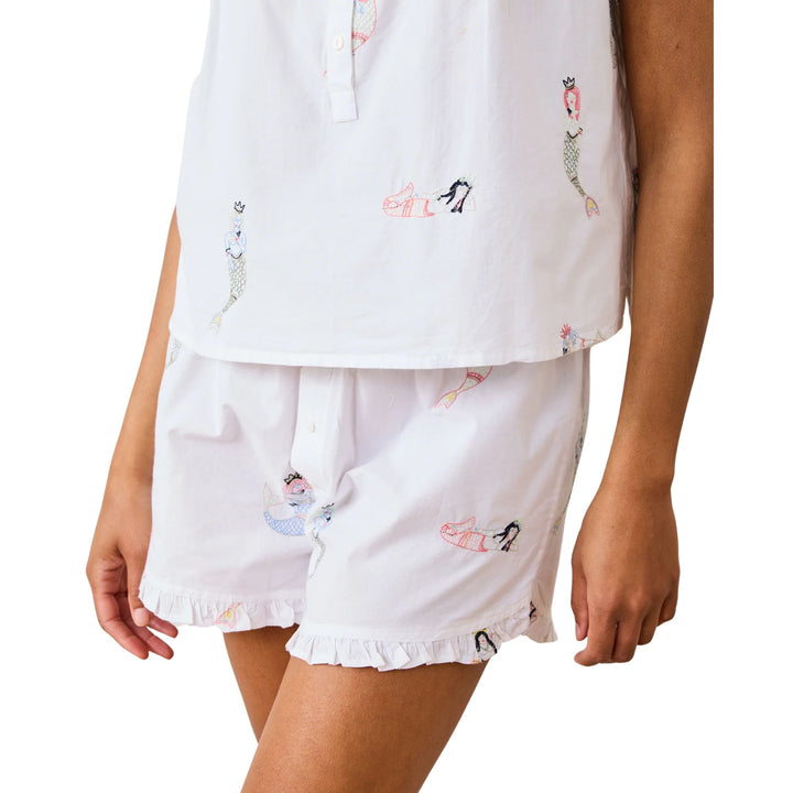 Daughters Of Triton Pintuck Short Set