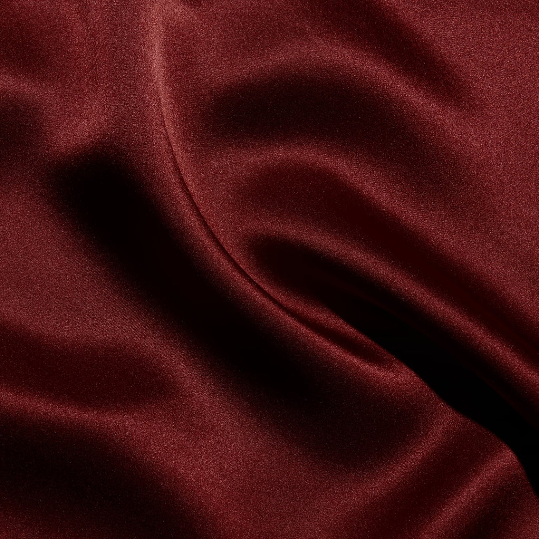 Sayla Bias Cut Maxi Silk Gown in Carmine