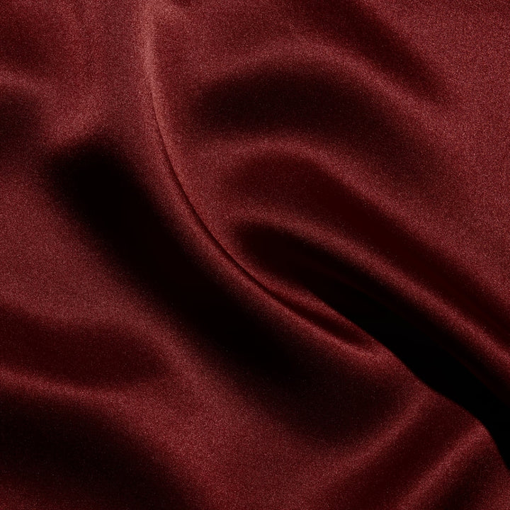 Sayla Bias Cut Maxi Silk Gown in Carmine