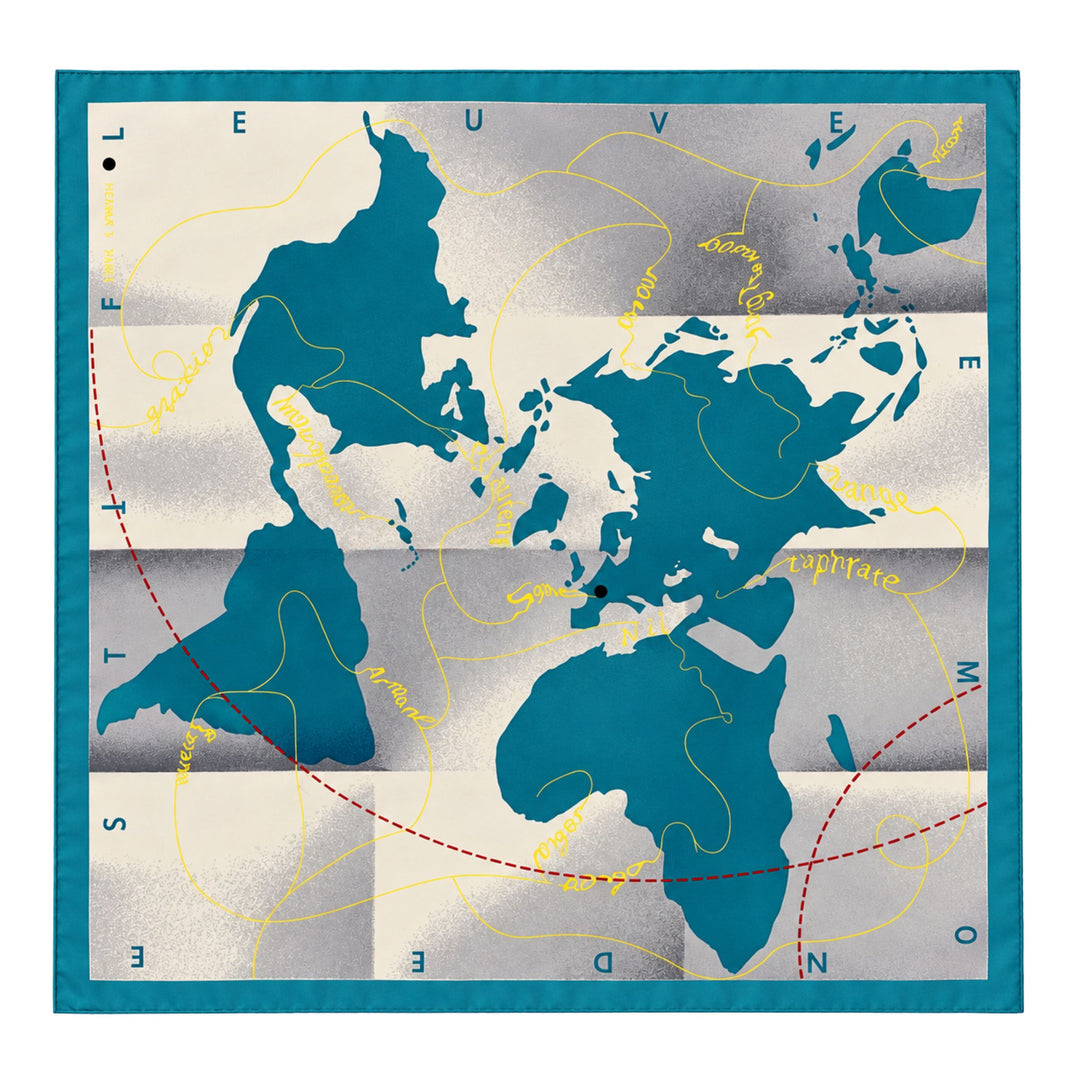 Hermès Le Monde est un Fleuve Silk Scarf