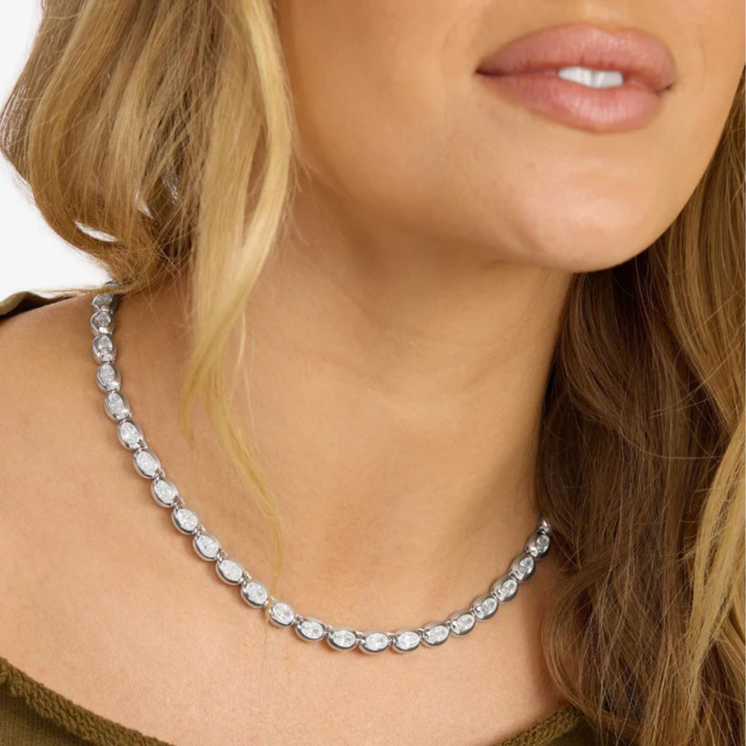 She's a Boss Tennis Necklace 16'