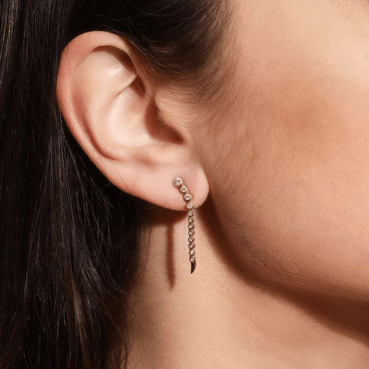Short Continuum Earring - 0.47ct 18KY