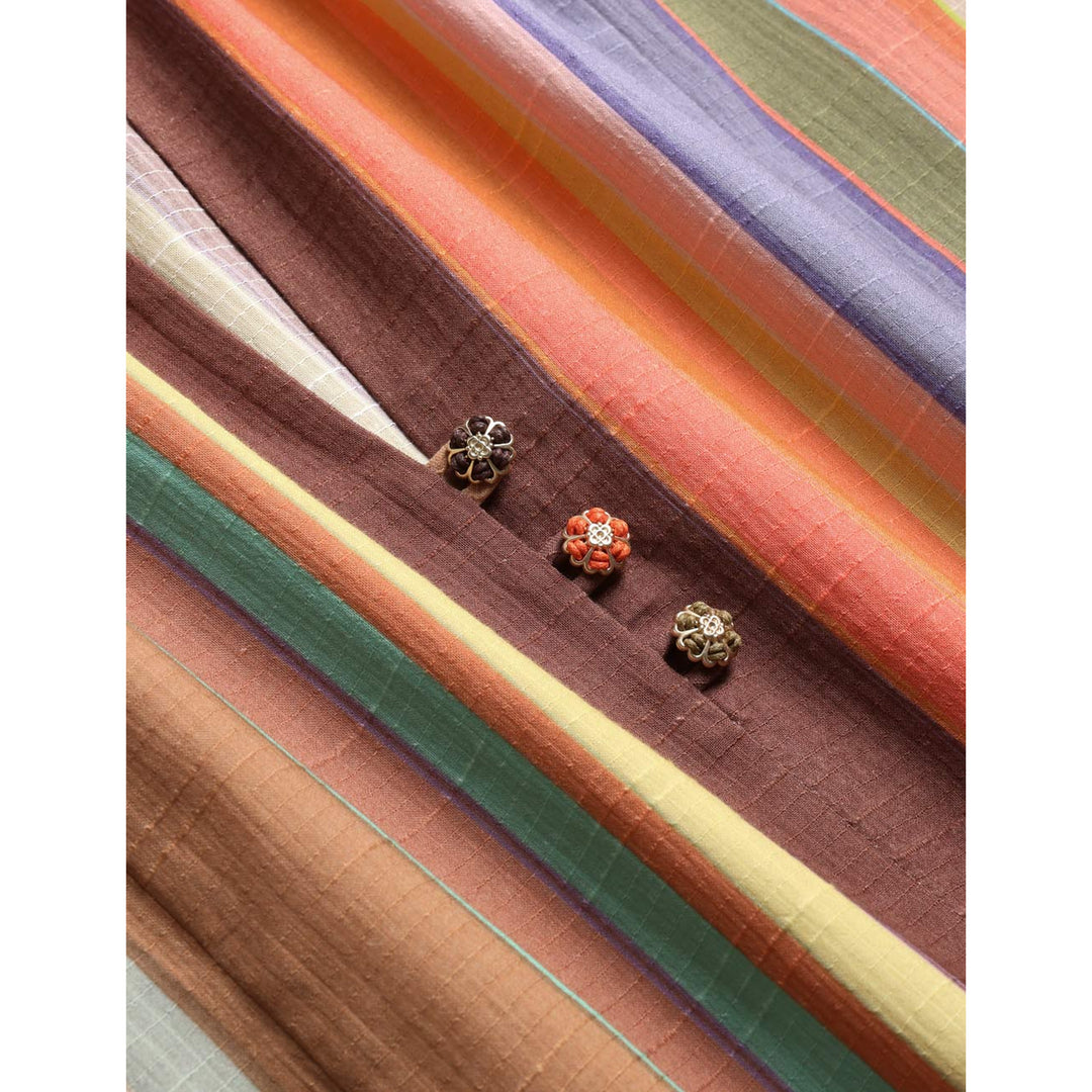 Solstice Tunic Midi Dress in Multi Stripe