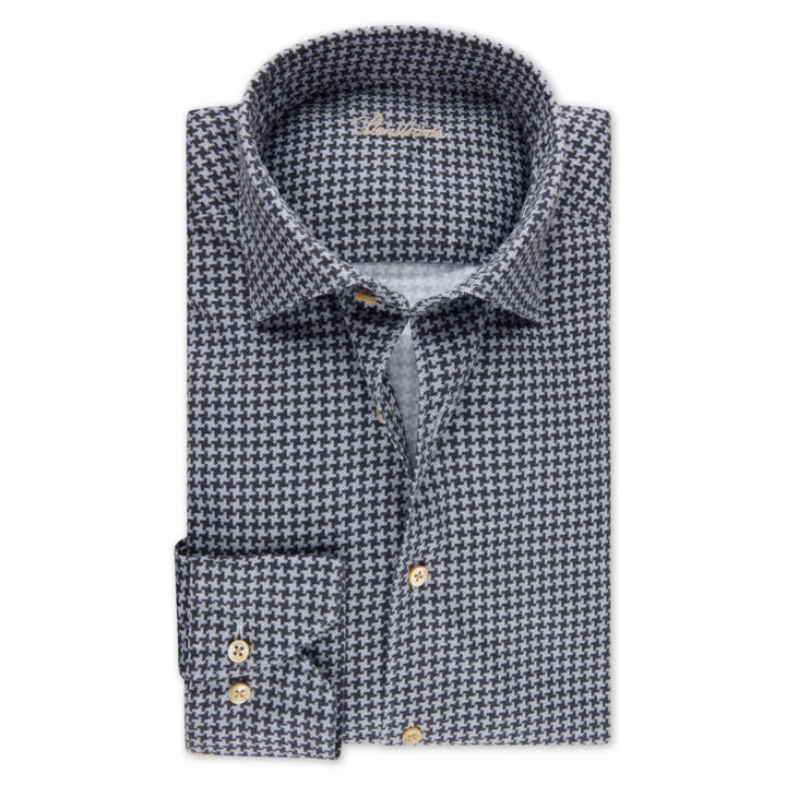 Dark grey Patterned Oxford Shirt