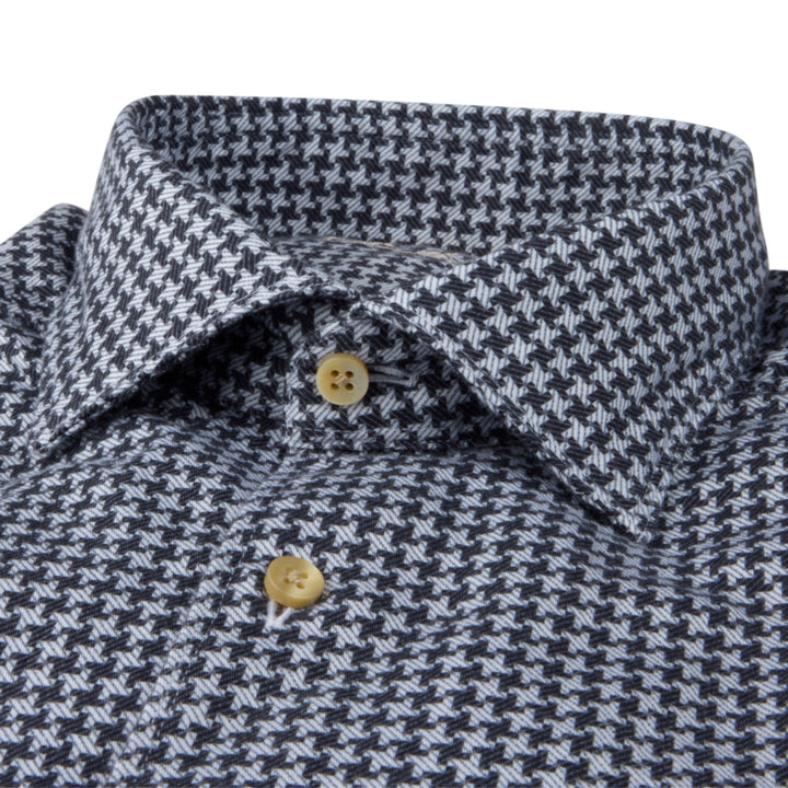 Dark grey Patterned Oxford Shirt
