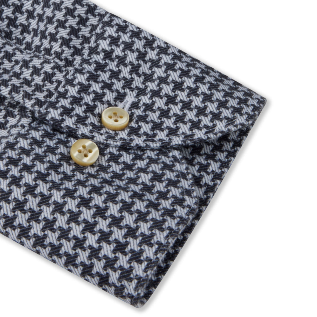 Dark grey Patterned Oxford Shirt