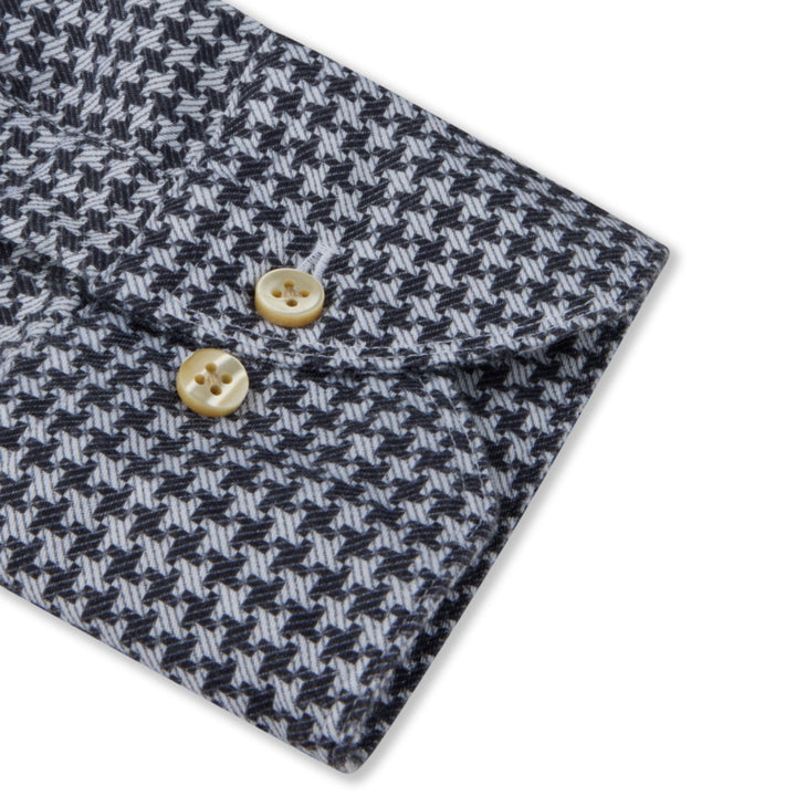 Dark grey Patterned Oxford Shirt