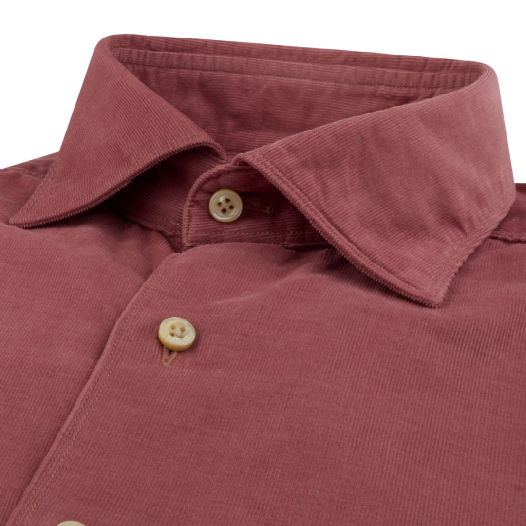 Dark pink Corduroy Sport Shirt