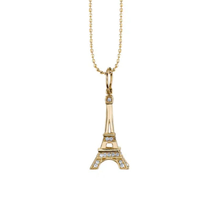 EIFFEL TOWER CHARM ON MEDIUM TIFFANY CHAIN