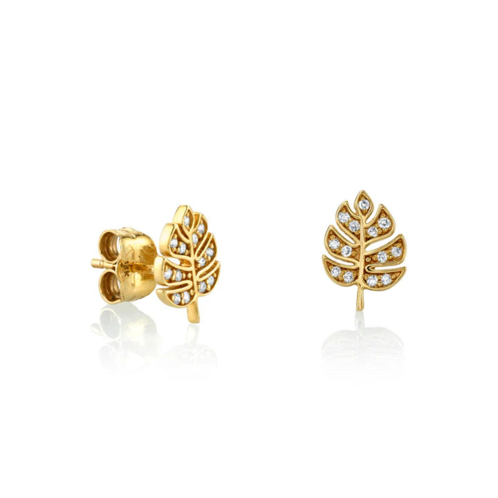 MONSTERA LEAF STUDS