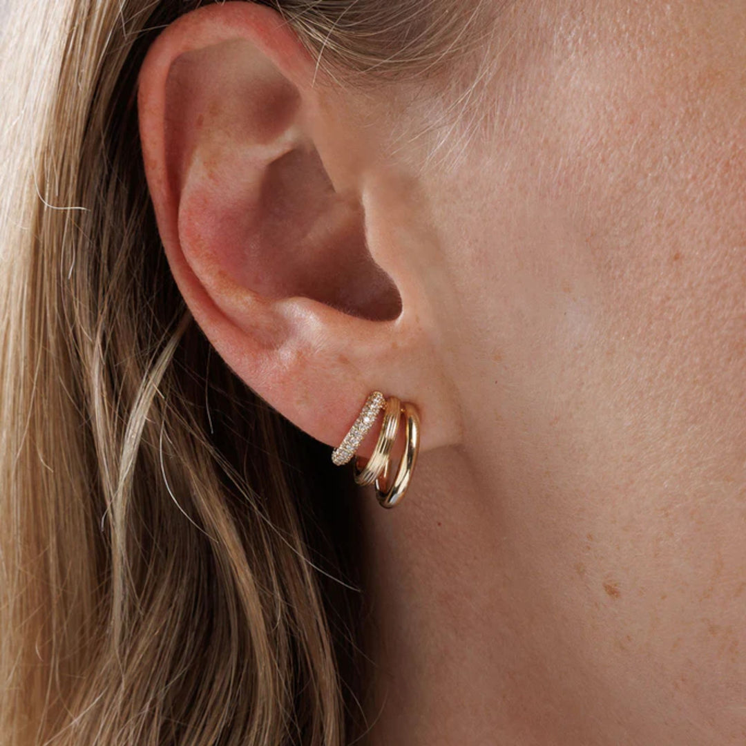 TRI HOOP EARRING