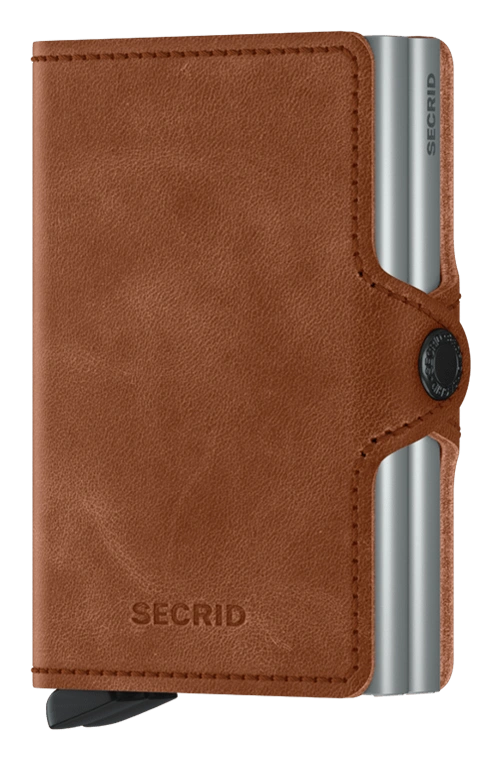 Double Thin Wallet Cognac Silver - Cognac Silver