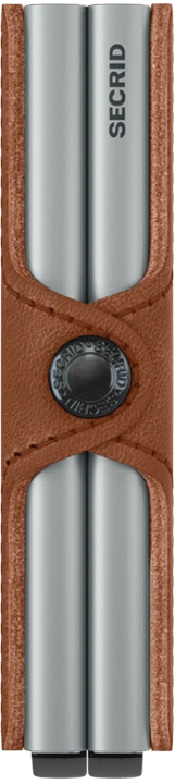 Double Thin Wallet Cognac Silver - Cognac Silver