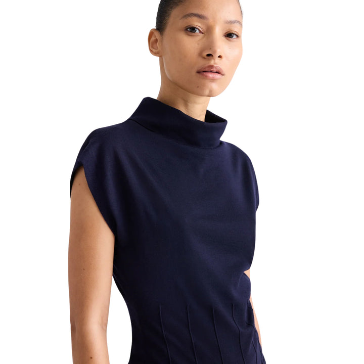 Funnel Neck Sleeveless Top