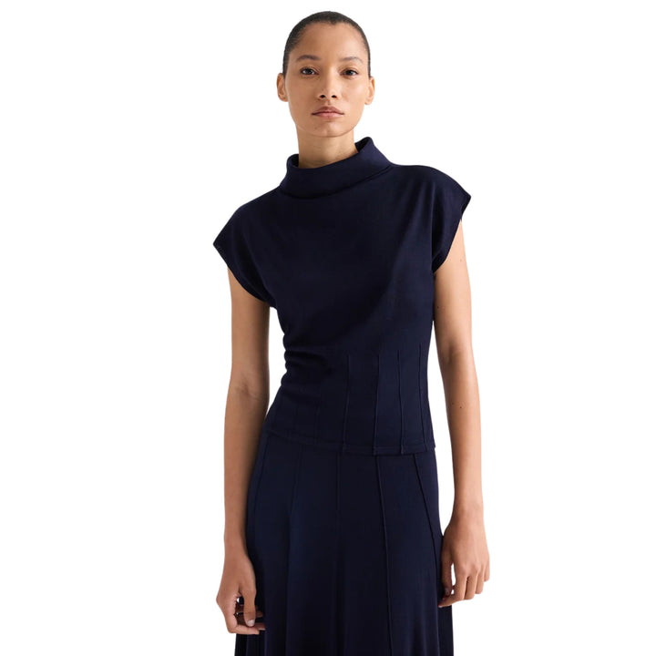 Funnel Neck Sleeveless Top