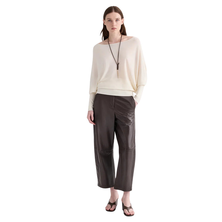 Leather Slouchy BF Trouser