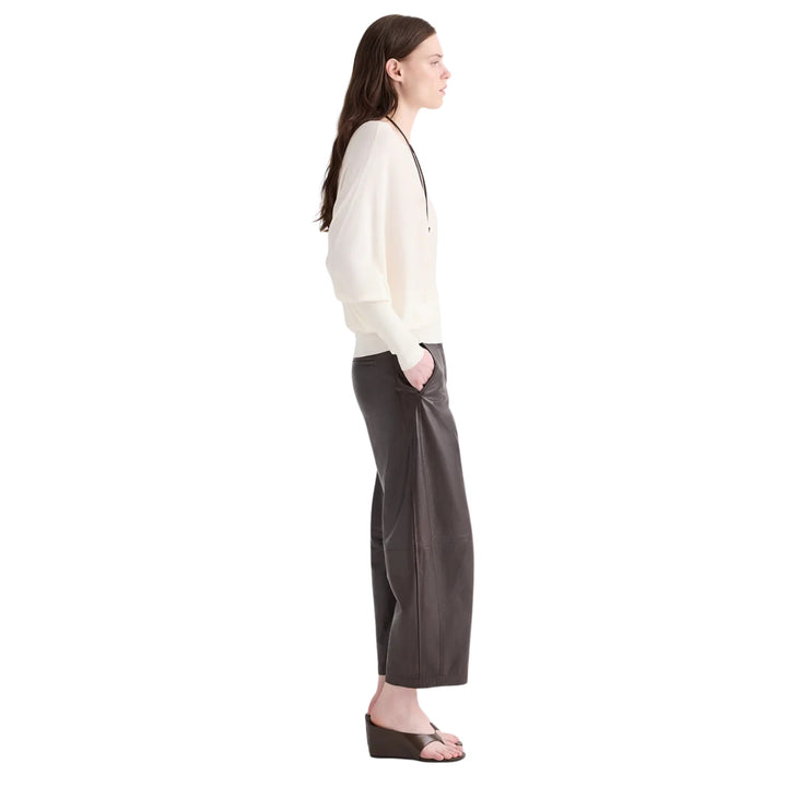 Leather Slouchy BF Trouser