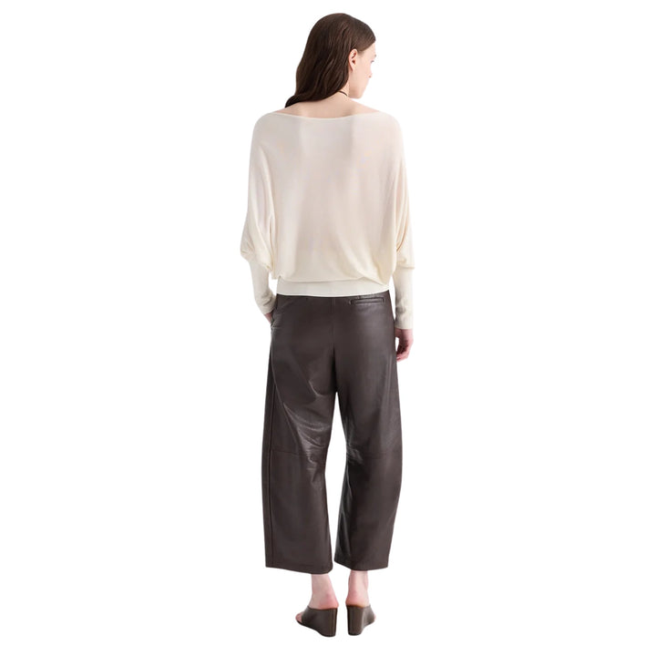 Leather Slouchy BF Trouser
