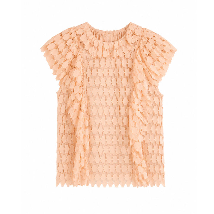 Daevy Lace Sleeveless Top in Blush