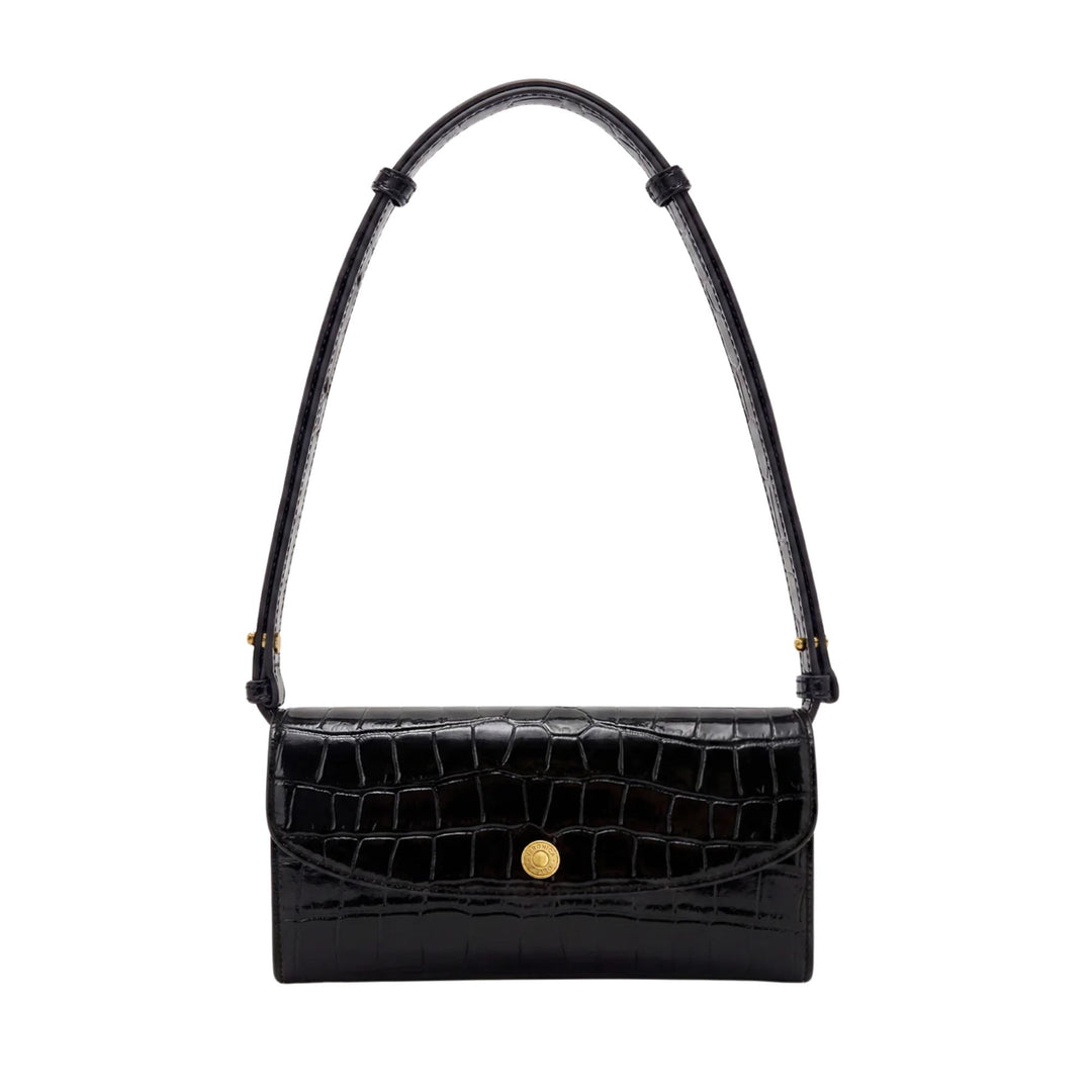 Croc Embossed Crossbody Wallet