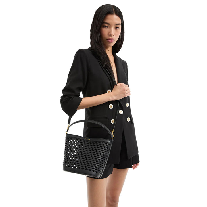 Small Perforated Feedbag-Black