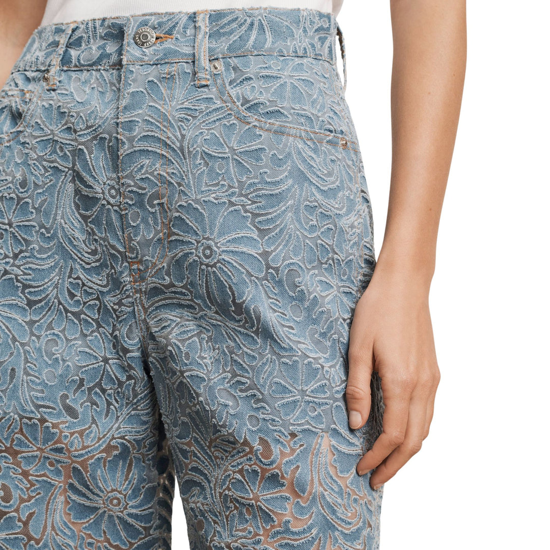 Taylor High Rise Wide Leg W/ Burnout Floral
