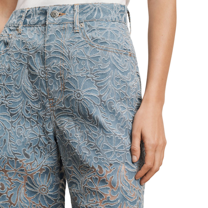 Taylor High Rise Wide Leg W/ Burnout Floral
