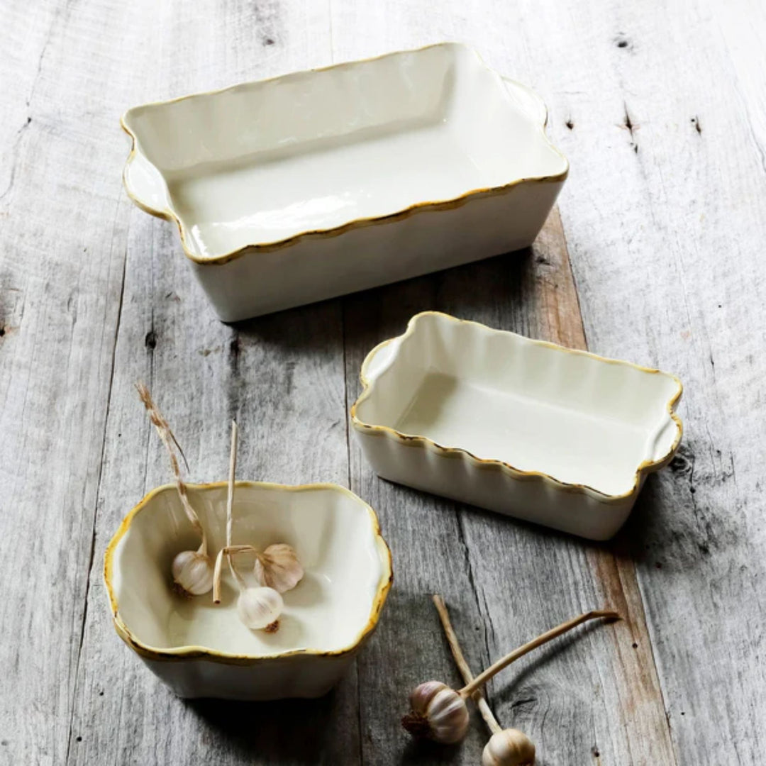 Italian Bakers Medium Rectangular Baker in White