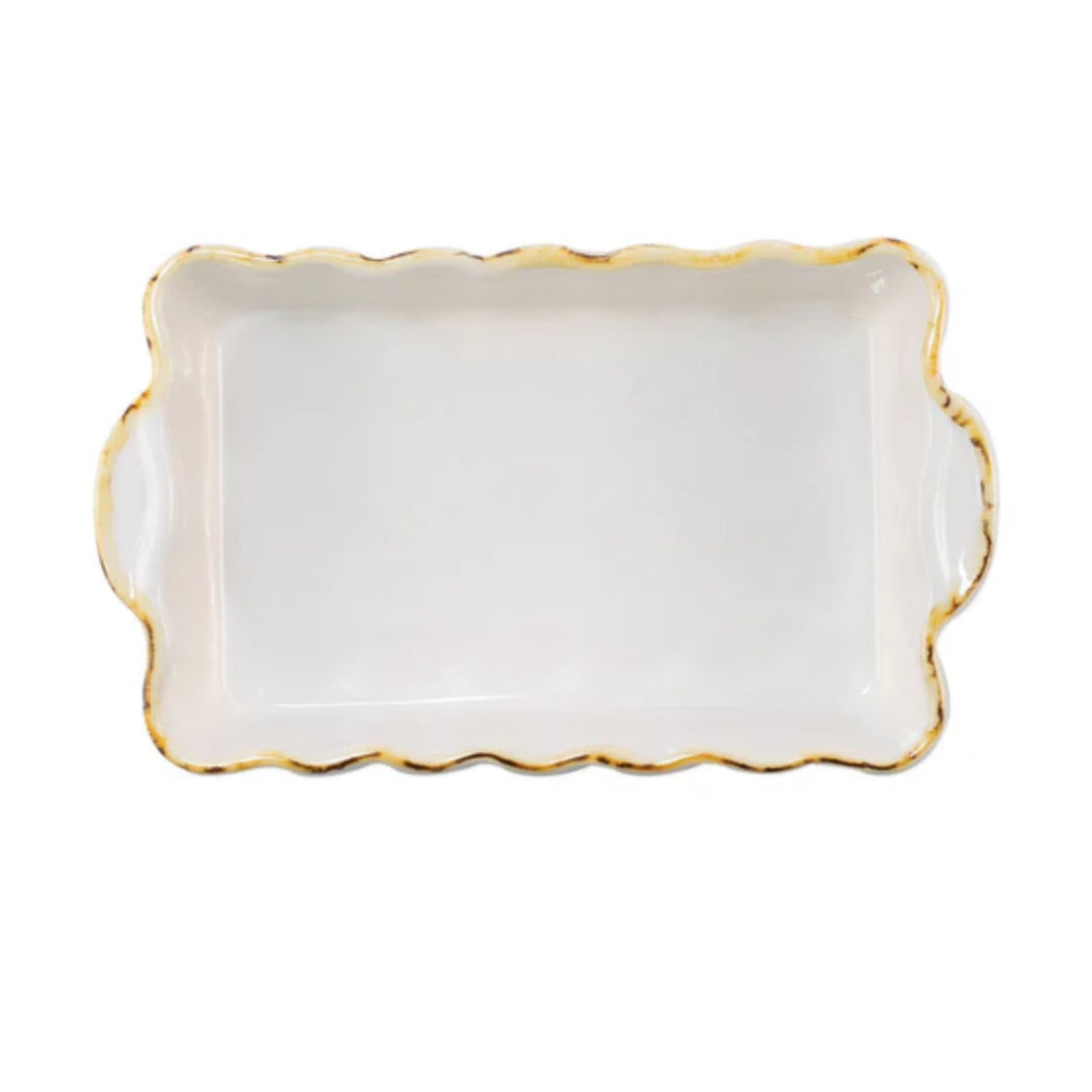 Italian Bakers Small Rectangular Baker in White