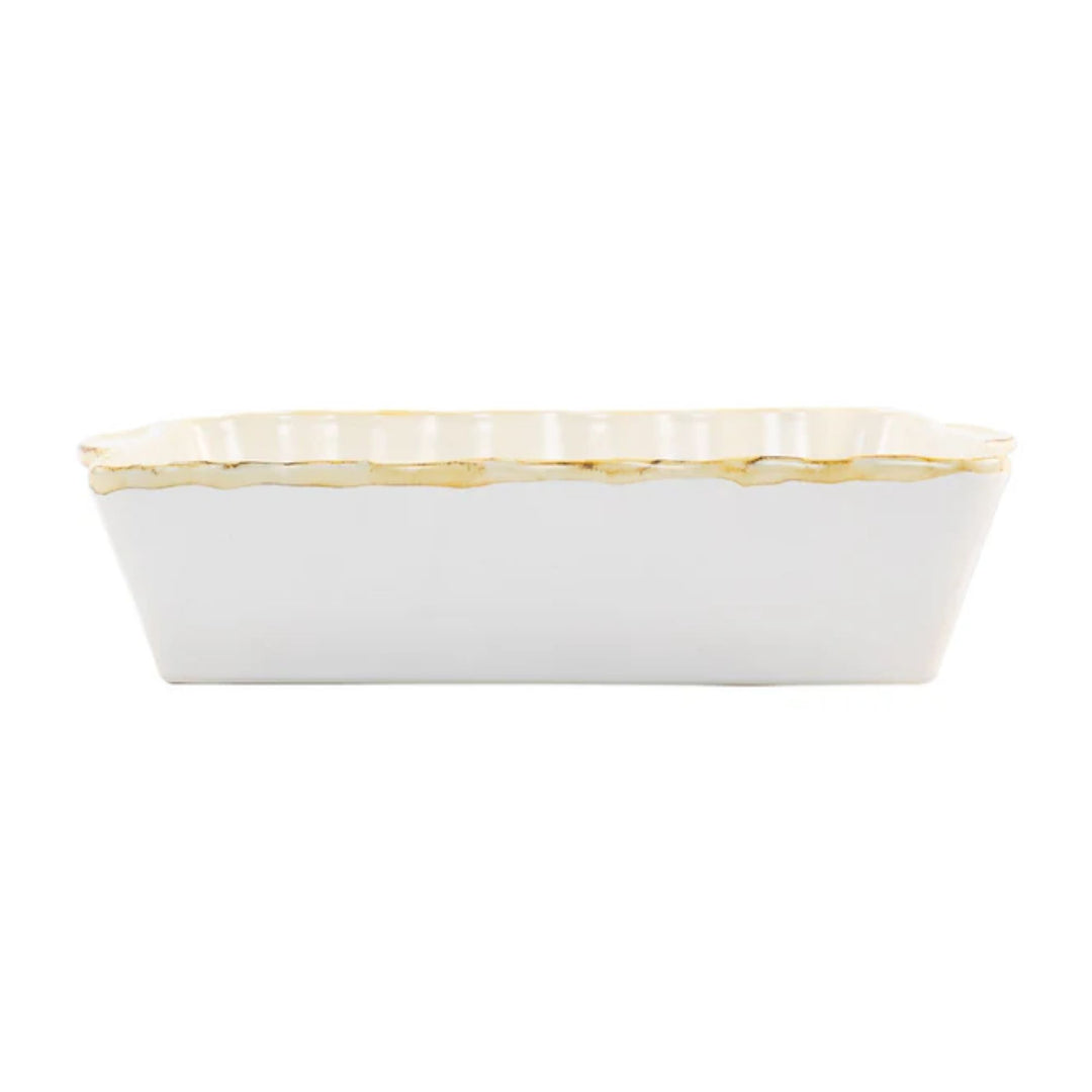 Italian Bakers Large Rectangular Baker in White
