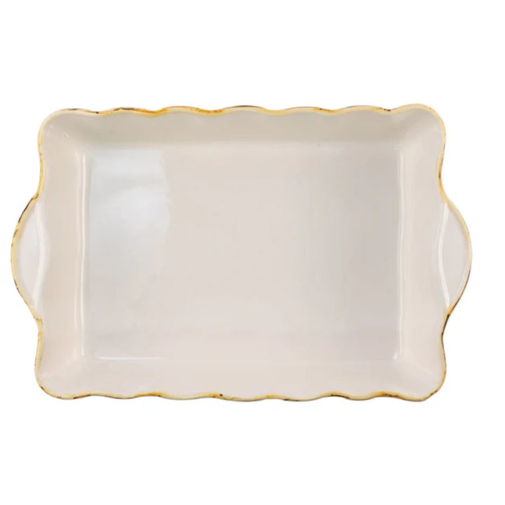 Italian Bakers Large Rectangular Baker in White