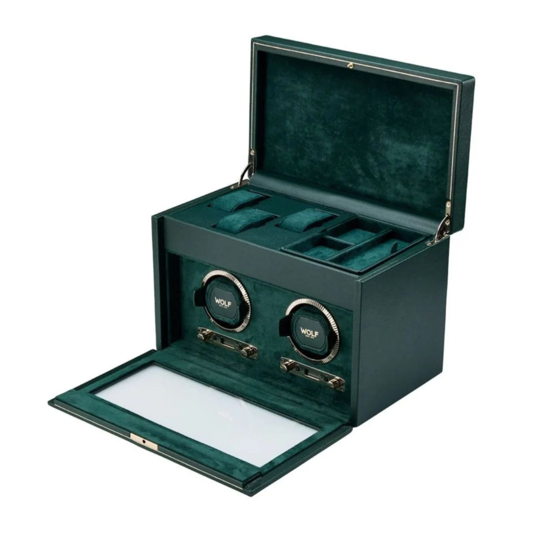 British Racing Double Watch Winder in Green