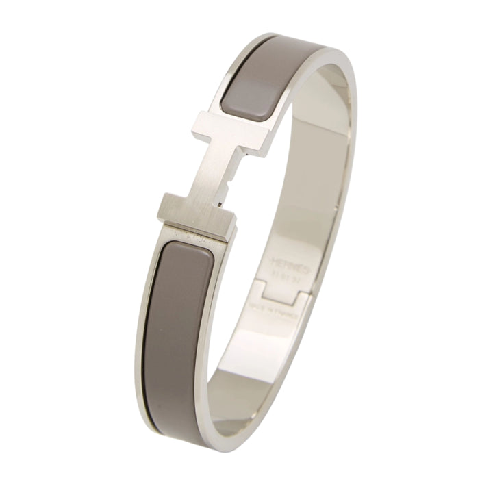 HERMES GREY SILVER CLIC CLAC NARROW
