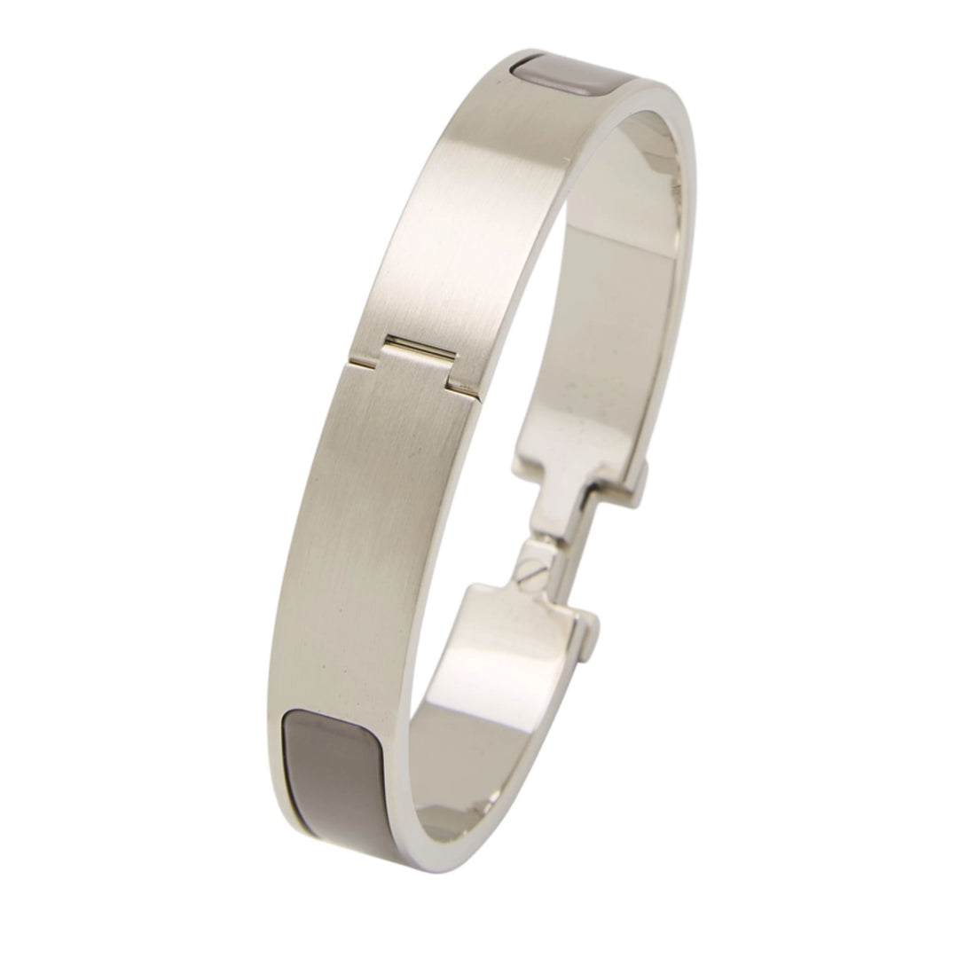 HERMES GREY SILVER CLIC CLAC NARROW